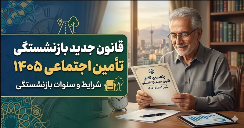 قانون جدید بازنشستگی تأمین اجتماعی 1405؛ راهنمای کامل شرایط و سنوات بازنشستگی