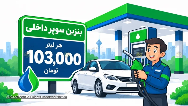 بنزین سوپر داخلی لیتری ۱۰۳ هزار تومان؛ جزئیات عرضه در ۵۰ جایگاه