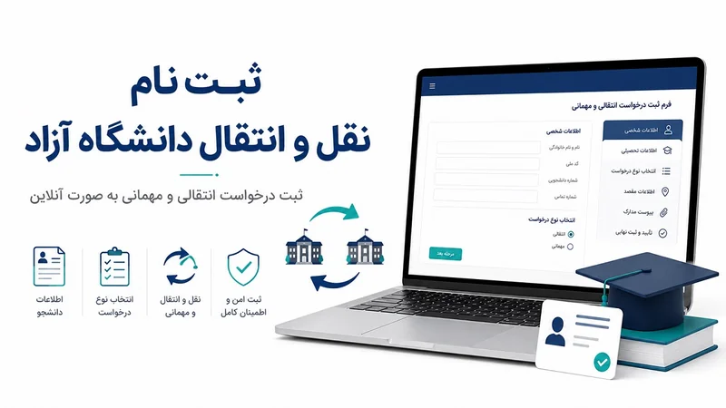 ثبت نام نقل و انتقال دانشگاه آزاد | انجام آنلاین درخواست