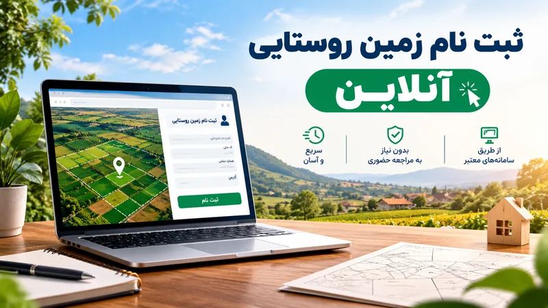ثبت نام زمین روستایی آنلاین | کافی نتی بدون مراجعه