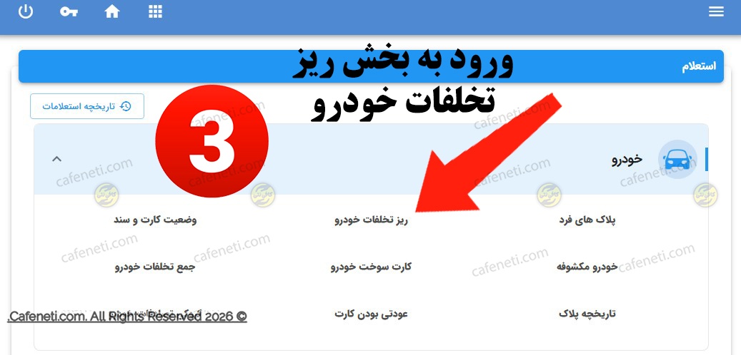 ورود به بخش ریز تخلفات