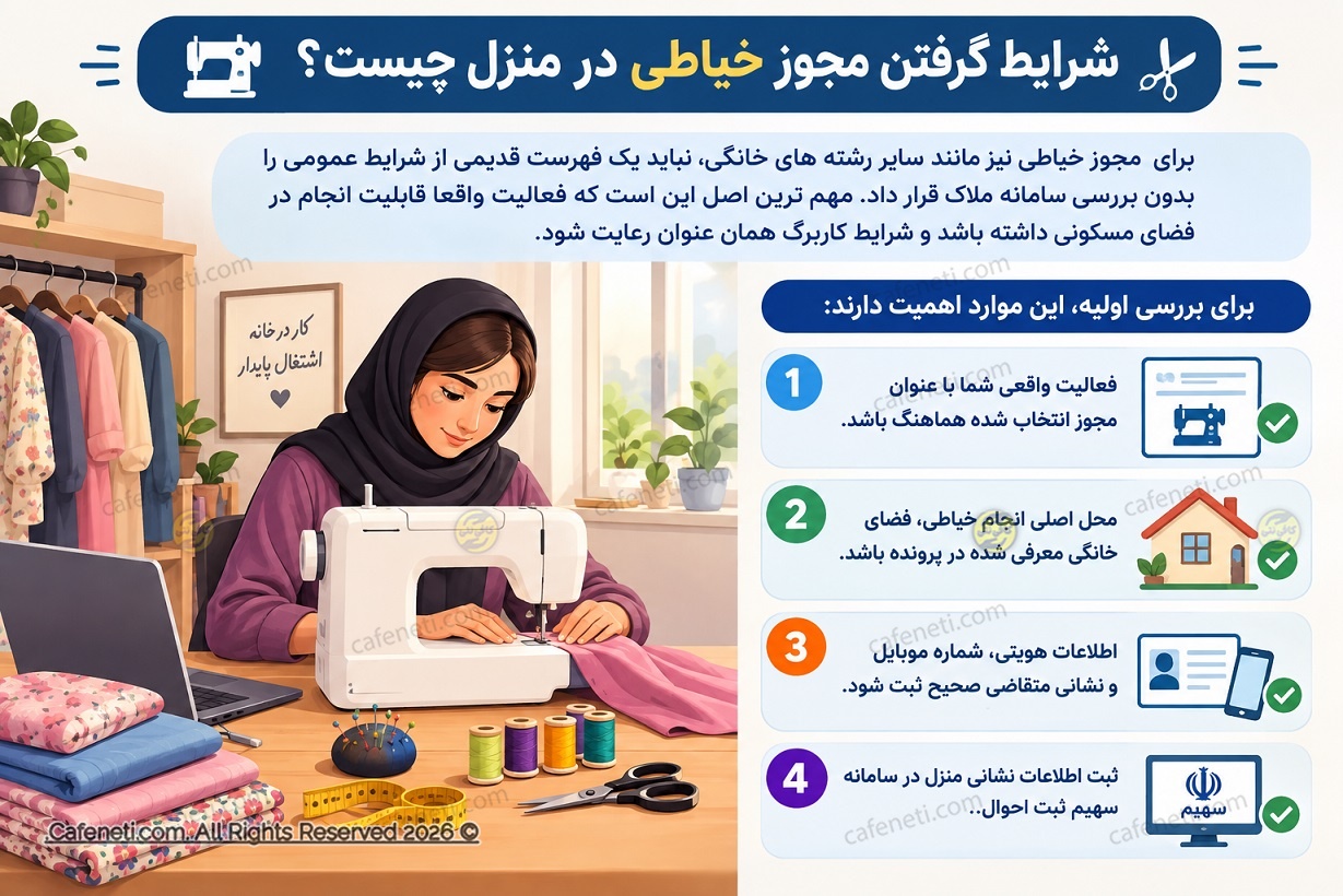 شرایط جواز خیاطی خانگی