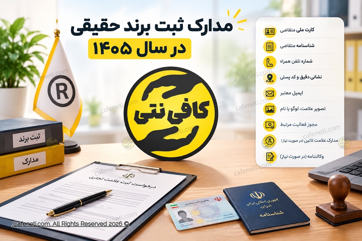 مدارک مورد نیاز ثبت برند حقیقی