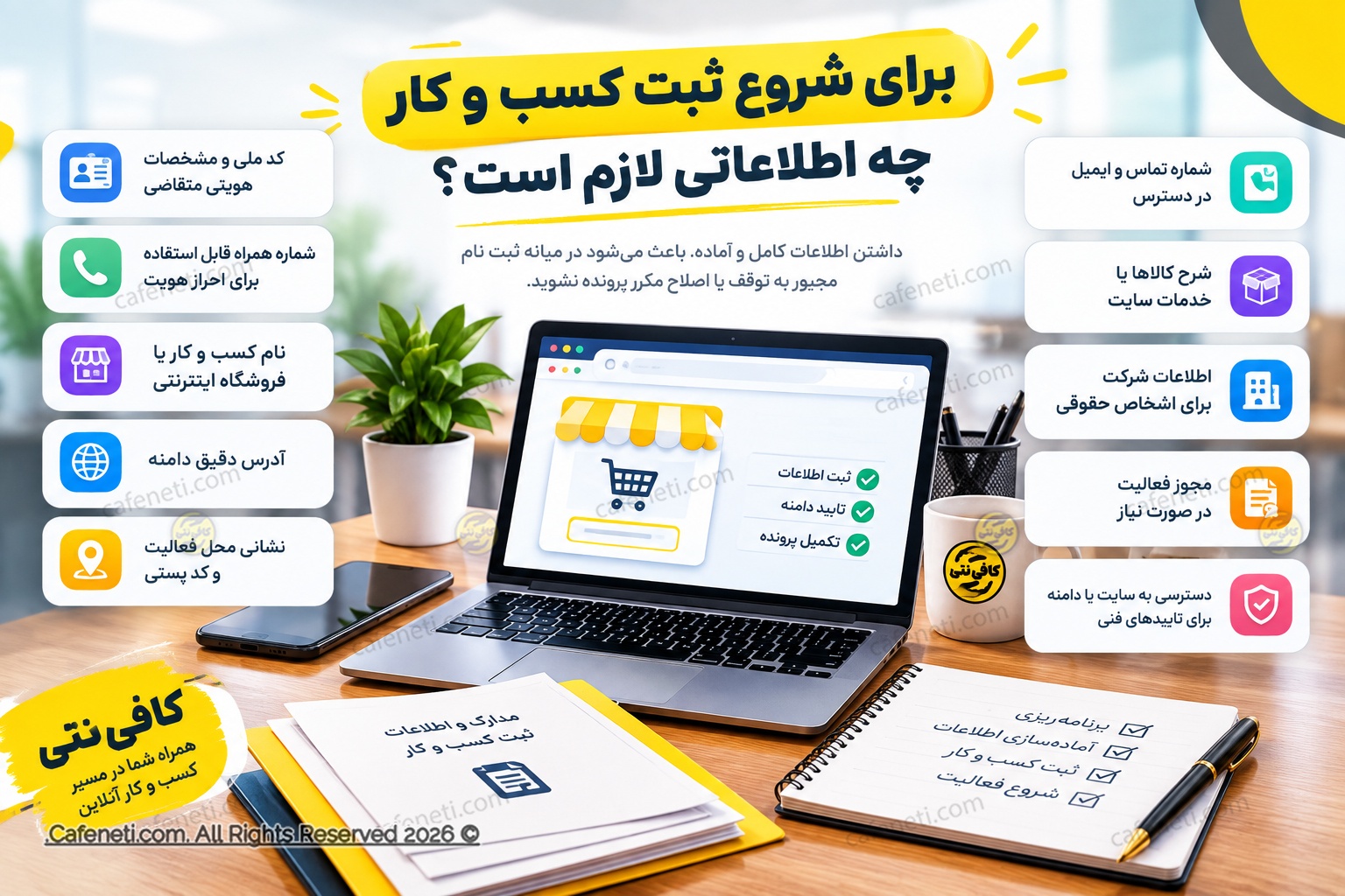 اطلاعات مورد نیاز دریافت اینماد