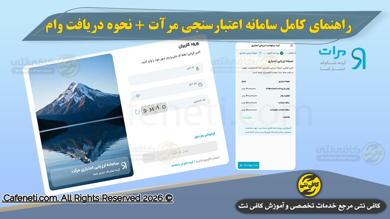 راهنمای سامانه اعتبارسنجی مرآت بانک رسالت برای دریافت وام