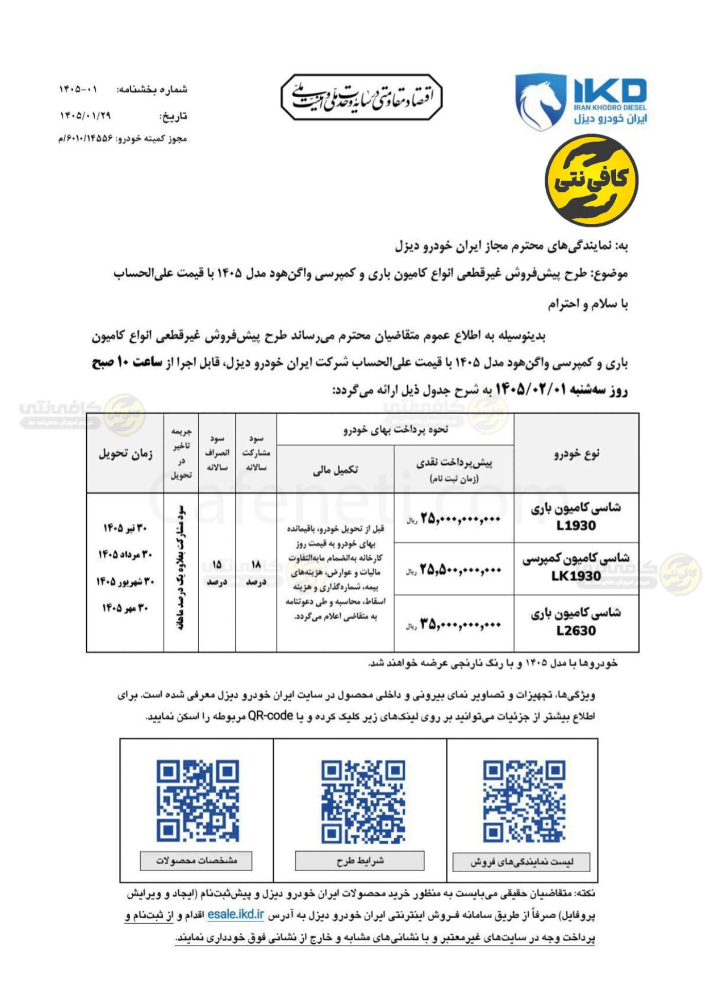 آغاز ثبت‌نام جدید ایران‌خودرو دیزل