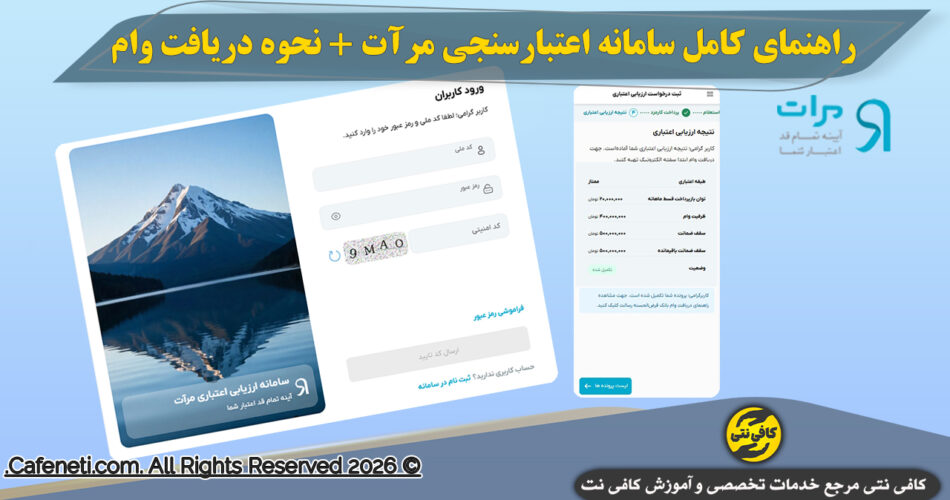 راهنمای کامل سامانه اعتبارسنجی مرآت نحوه دریافت وام